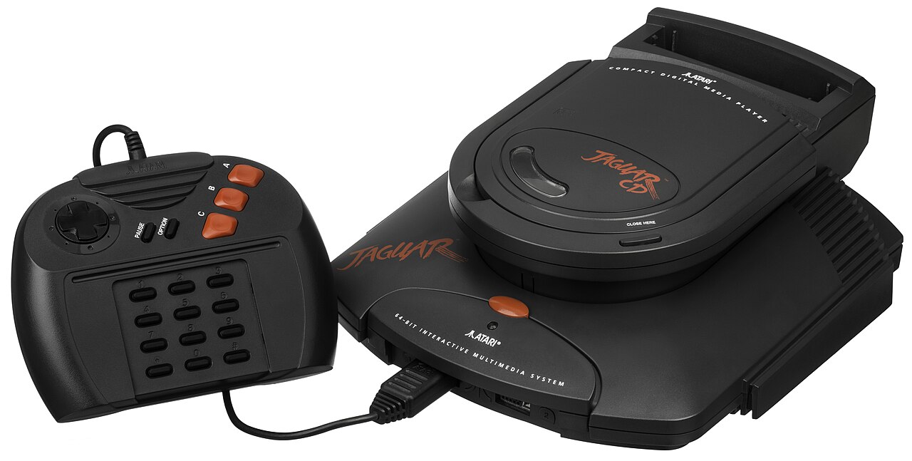 Atari Jaguar with CD add-on — home of Jeff Minter's Virtual Light Machine, 1995